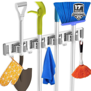Broom Holder Mop Hanger Wall Mount Metal